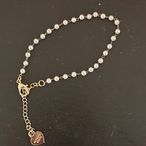 Altar’d State Elegant Gold and White Pearl Bracelet